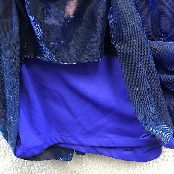 Vintage Morgan & Co Blue Slip Dress Y2K Formal Gown size 3/4 - Picture 4 of 13